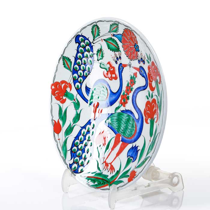 Gulbenkian Peacock – Iznik Ceramic Plate - Image 3
