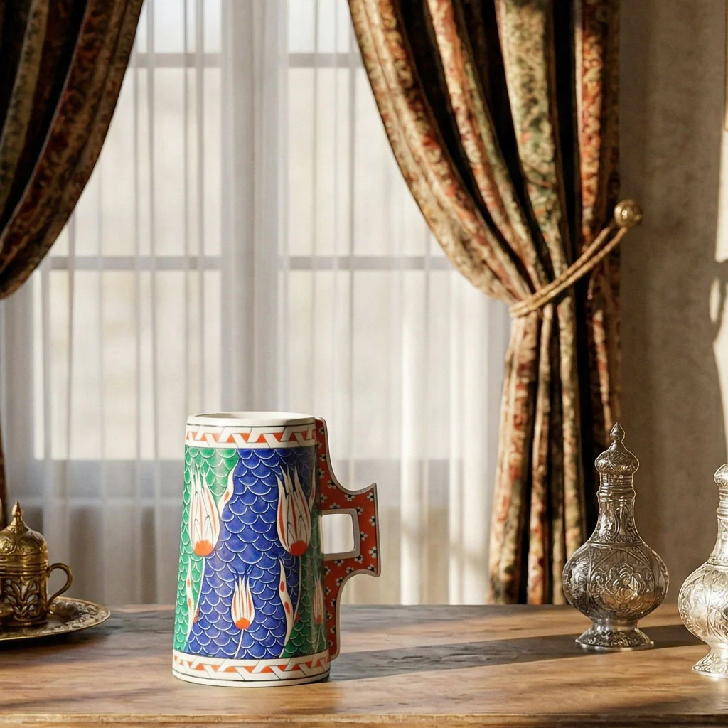 Iznik Tankard | Fish-Scale Pattern - Image 3